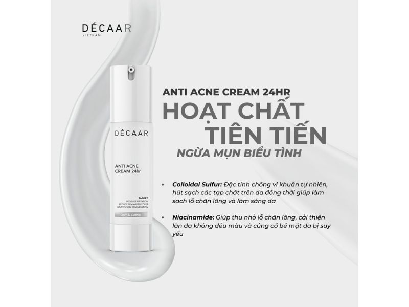 Kem trị mụn 24h của nhà Décaar